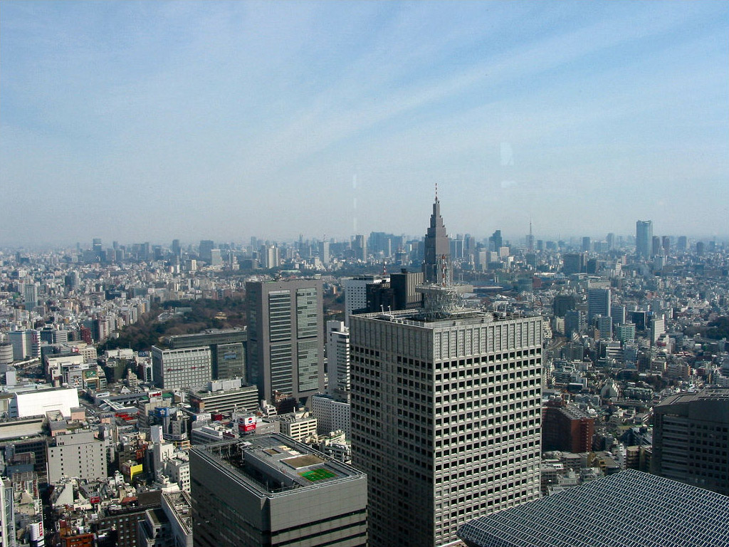 Tokyo skyline seen from a high-rise viewpoint